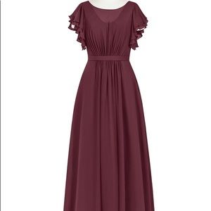 Azazie Daphne Dress (maxi bridesmaid) Cabernet